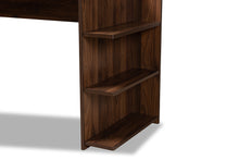 Load image into Gallery viewer, Baxton Studio Garnet Modern and Contemporary Walnut Brown Finished Wood Desk with Shelves
