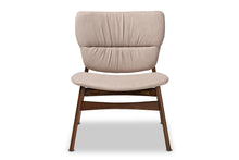 Load image into Gallery viewer, Baxton Studio Benito Mid-Century Modern Transitional Beige Fabric Upholstered and Walnut Brown Finished Wood Accent Chair
