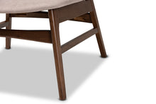 Load image into Gallery viewer, Baxton Studio Benito Mid-Century Modern Transitional Beige Fabric Upholstered and Walnut Brown Finished Wood Accent Chair
