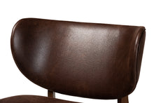 Load image into Gallery viewer, Baxton Studio Marcos Mid-Century Modern Dark Brown Faux Leather Effect and Walnut Brown Finished Wood Living Room Accent Chair
