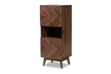 Load image into Gallery viewer, Baxton Studio Hartman Mid-Century Modern Walnut Brown Finished Wood Storage Cabinet
