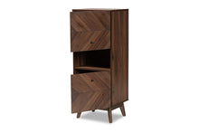 Load image into Gallery viewer, Baxton Studio Hartman Mid-Century Modern Walnut Brown Finished Wood Storage Cabinet
