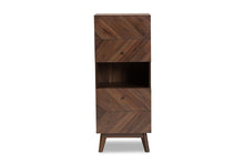 Load image into Gallery viewer, Baxton Studio Hartman Mid-Century Modern Walnut Brown Finished Wood Storage Cabinet

