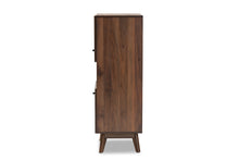Load image into Gallery viewer, Baxton Studio Hartman Mid-Century Modern Walnut Brown Finished Wood Storage Cabinet
