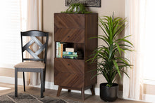 Load image into Gallery viewer, Baxton Studio Hartman Mid-Century Modern Walnut Brown Finished Wood Storage Cabinet
