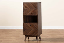Load image into Gallery viewer, Baxton Studio Hartman Mid-Century Modern Walnut Brown Finished Wood Storage Cabinet
