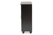 Load image into Gallery viewer, Baxton Studio Renley Modern and Contemporary Espresso Brown Finished Wood 2-Door Shoe Storage Cabinet
