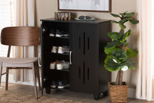Load image into Gallery viewer, Baxton Studio Renley Modern and Contemporary Espresso Brown Finished Wood 2-Door Shoe Storage Cabinet
