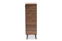 Load image into Gallery viewer, Baxton Studio Salma Modern and Contemporary Walnut Brown Finished Wood 2-Door Shoe Storage Cabinet
