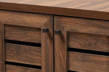 Load image into Gallery viewer, Baxton Studio Salma Modern and Contemporary Walnut Brown Finished Wood 2-Door Shoe Storage Cabinet

