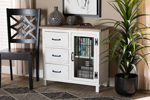 Load image into Gallery viewer, Baxton Studio Faron Classic and Traditional Farmhouse Two-Tone Distressed White and Oak Brown Finished Wood 3-Drawer Storage Cabinet
