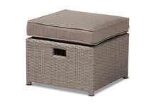 Load image into Gallery viewer, Baxton Studio Haina Modern and Contemporary Grey Fabric Upholstered and Grey Finished Synthetic Rattan 6-Piece Patio Set

