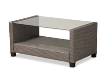 Load image into Gallery viewer, Baxton Studio Darian Modern and Contemporary Grey Fabric Upholstered and Grey Synthetic Rattan 4-Piece Patio Set
