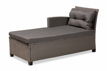 Load image into Gallery viewer, Baxton Studio Darian Modern and Contemporary Grey Fabric Upholstered and Grey Synthetic Rattan 4-Piece Patio Set
