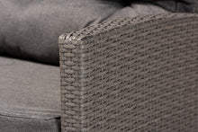Load image into Gallery viewer, Baxton Studio Darian Modern and Contemporary Grey Fabric Upholstered and Grey Synthetic Rattan 4-Piece Patio Set
