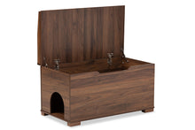 Load image into Gallery viewer, Baxton Studio Mariam Modern and Contemporary Walnut Brown Finished Wood Cat Litter Box Cover House
