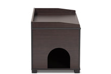 Load image into Gallery viewer, Baxton Studio Mariam Modern and Contemporary Dark Brown Finished Wood Cat Litter Box Cover House
