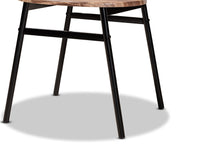 Load image into Gallery viewer, Baxton Studio Sherwood Mid-Century Modern Black Metal and Walnut Brown Finished Wood 4-Piece Dining Chair Set
