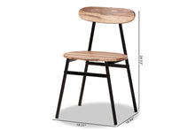 Load image into Gallery viewer, Baxton Studio Sherwood Mid-Century Modern Black Metal and Walnut Brown Finished Wood 4-Piece Dining Chair Set
