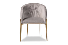 Load image into Gallery viewer, Baxton Studio Ballard Modern Luxe and Glam Grey Velvet Fabric Upholstered and Gold Finished Metal Dining Chair
