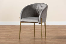 Load image into Gallery viewer, Baxton Studio Ballard Modern Luxe and Glam Grey Velvet Fabric Upholstered and Gold Finished Metal Dining Chair
