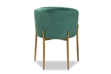 Load image into Gallery viewer, Baxton Studio Ballard Modern Luxe and Glam Green Velvet Fabric Upholstered and Gold Finished Metal Dining Chair
