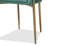 Load image into Gallery viewer, Baxton Studio Ballard Modern Luxe and Glam Green Velvet Fabric Upholstered and Gold Finished Metal Dining Chair
