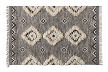 Load image into Gallery viewer, Baxton Studio Avia Modern and Contemporary Black and Ivory Handwoven Wool Area Rug
