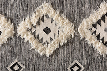 Load image into Gallery viewer, Baxton Studio Avia Modern and Contemporary Black and Ivory Handwoven Wool Area Rug
