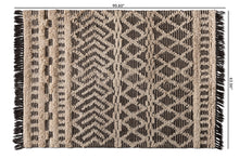 Load image into Gallery viewer, Baxton Studio Heino Modern and Contemporary Ivory and Charcoal Handwoven Wool Area Rug
