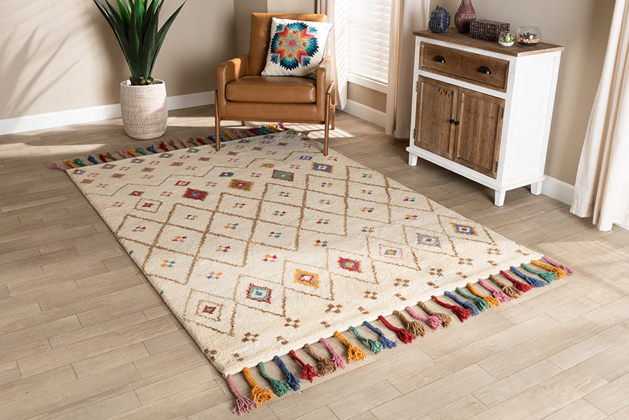 Baxton Studio Cremono Modern and Contemporary Multi-Colored Hand-Tufted Wool Area Rug