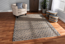 Load image into Gallery viewer, Baxton Studio Berries Modern and Contemporary Natural Brown and Blue Handwoven Jute Blend Area Rug
