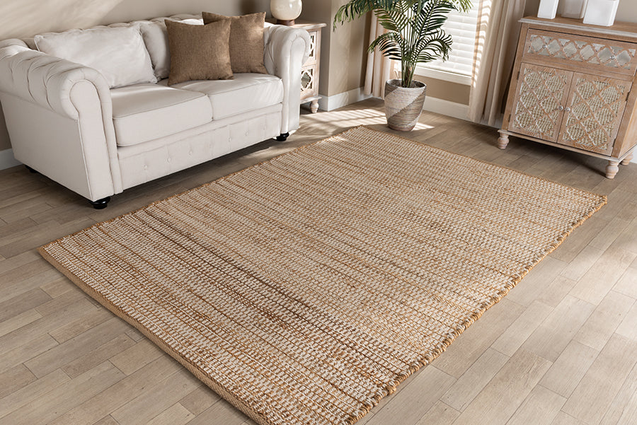 Baxton Studio Osage Modern and Contemporary Natural Handwoven Hemp Blend Area Rug
