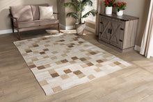 Load image into Gallery viewer, Baxton Studio Barbon Modern and Contemporary Ivory and Beige Handwoven PET Yarn Indoor and Outdoor Area Rug
