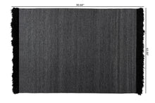 Load image into Gallery viewer, Baxton Studio Dalston Modern and Contemporary Dark Grey and Black Handwoven Wool Blend Area Rug
