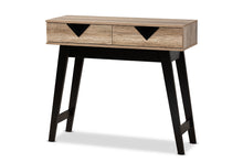 Load image into Gallery viewer, Baxton Studio Wales Modern and Contemporary Light Brown Finished Wood 2-Drawer Console Table
