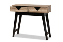 Load image into Gallery viewer, Baxton Studio Wales Modern and Contemporary Light Brown Finished Wood 2-Drawer Console Table
