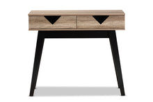 Load image into Gallery viewer, Baxton Studio Wales Modern and Contemporary Light Brown Finished Wood 2-Drawer Console Table
