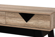 Load image into Gallery viewer, Baxton Studio Wales Modern and Contemporary Light Brown Finished Wood 2-Drawer Console Table

