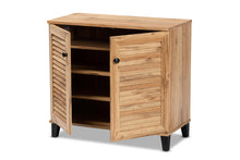 Load image into Gallery viewer, Baxton Studio Coolidge Modern and Contemporary Oak Brown Finished Wood 2-Door Shoe Storage Cabinet
