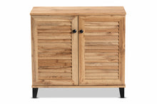 Load image into Gallery viewer, Baxton Studio Coolidge Modern and Contemporary Oak Brown Finished Wood 2-Door Shoe Storage Cabinet
