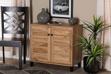 Load image into Gallery viewer, Baxton Studio Coolidge Modern and Contemporary Oak Brown Finished Wood 2-Door Shoe Storage Cabinet
