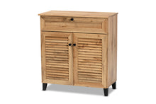 Load image into Gallery viewer, Baxton Studio Coolidge Modern and Contemporary Oak Brown Finished Wood 1-Drawer Shoe Storage Cabinet
