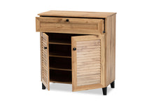Load image into Gallery viewer, Baxton Studio Coolidge Modern and Contemporary Oak Brown Finished Wood 1-Drawer Shoe Storage Cabinet
