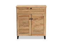 Load image into Gallery viewer, Baxton Studio Coolidge Modern and Contemporary Oak Brown Finished Wood 1-Drawer Shoe Storage Cabinet

