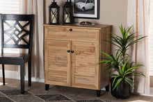 Load image into Gallery viewer, Baxton Studio Coolidge Modern and Contemporary Oak Brown Finished Wood 1-Drawer Shoe Storage Cabinet
