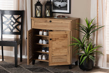 Load image into Gallery viewer, Baxton Studio Coolidge Modern and Contemporary Oak Brown Finished Wood 1-Drawer Shoe Storage Cabinet
