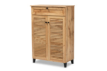 Load image into Gallery viewer, Baxton Studio Coolidge Modern and Contemporary Oak Brown Finished Wood 5-Shelf Shoe Storage Cabinet

