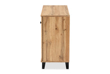 Load image into Gallery viewer, Baxton Studio Coolidge Modern and Contemporary Oak Brown Finished Wood 3-Door Shoe Storage Cabinet
