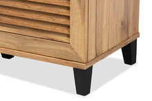 Load image into Gallery viewer, Baxton Studio Coolidge Modern and Contemporary Oak Brown Finished Wood 3-Door Shoe Storage Cabinet
